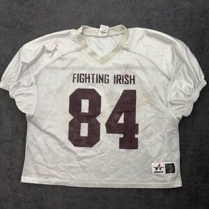 vintage fighting Irish football jersey #84 men's size large white Sports wear